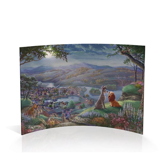 Disney (Lady and the Tramp Falling in Love) 7" x 5" Curved Acrylic Print ACP0705CUR584