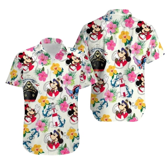 Disney Lady and the Tramp Hawaiian Shirt, Puppy Love Vacation Tee