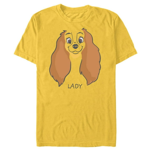 Disney Lady and the Tramp Lady Face Sketch Costume - Short Sleeve Blended T-Shirt for Adults -Customized-Putty Snow Heather