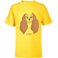 thumbnail image 1 of Disney Lady and the Tramp Lady Face Sketch Costume - Short Sleeve T-Shirt for Kids -Customized-Sunflower, 1 of 5