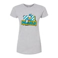 thumbnail image 1 of Disney - Leaning Donald Duck With Nametag  - Juniors Fitted Graphic T-Shirt, 1 of 4