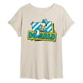 thumbnail image 1 of Disney - Leaning Donald Duck With Nametag  - Juniors Ideal Flowy Muscle T-Shirt, 1 of 5