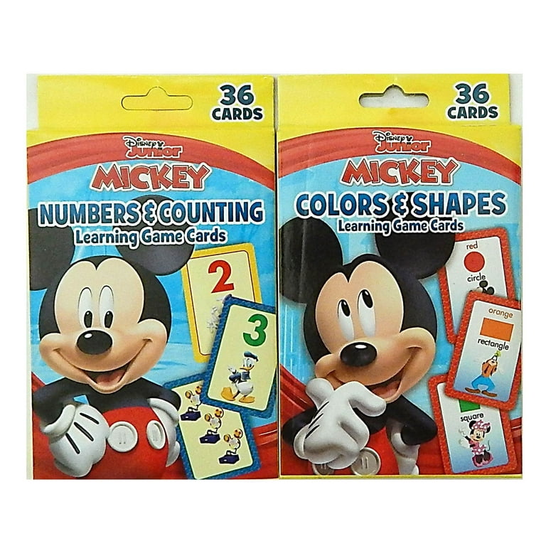 Disney Learning Cards for Toddlers Numbers Colors Shapes