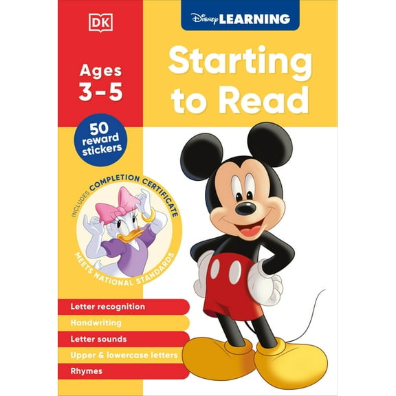 Disney Learning Disney Learning Starting to Read (Ages 3-5): Preschool English Handwriting, Alphabet Workbook for Kids, Curriculum-Based, (Paperback)