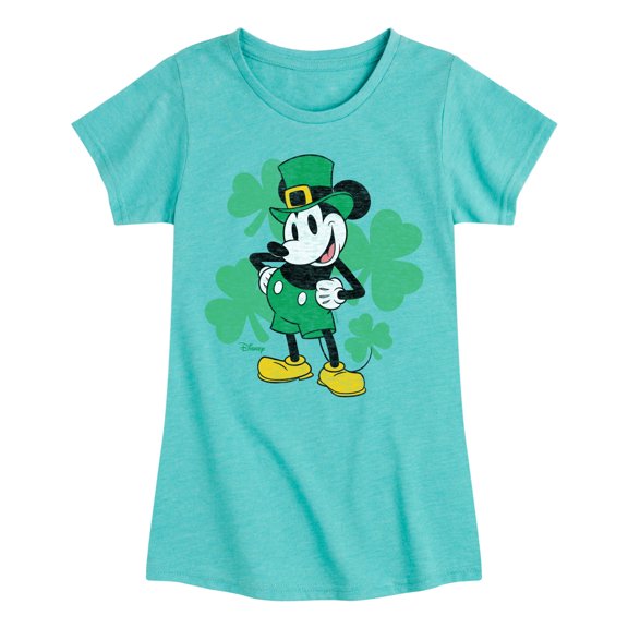 Disney - Leprechaun Mickey Lights Only - Toddler And Youth Girls Short Sleeve Graphic T-Shirt