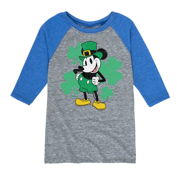 Disney - Leprechaun Mickey - Toddler And Youth Raglan Graphic T-Shirt