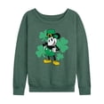thumbnail image 1 of Disney - Leprechaun Mickey - Women's Lightweight French Terry Long Sleeve Shirt, 1 of 5