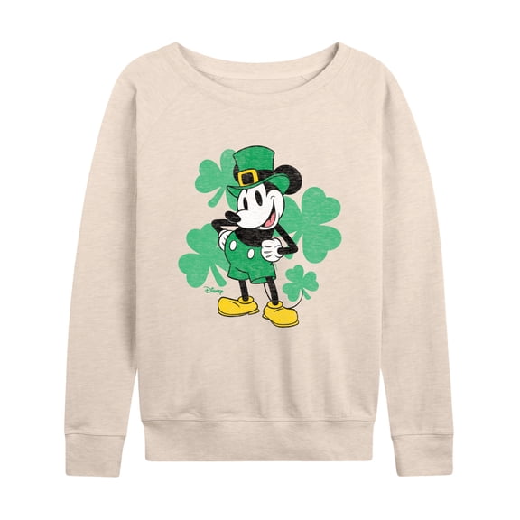 Disney - Leprechaun Mickey - Women's Lightweight French Terry Long Sleeve Shirt