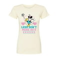 thumbnail image 1 of Disney - Less Dont More Dos Soccer  - Juniors Fitted Graphic T-Shirt, 1 of 5