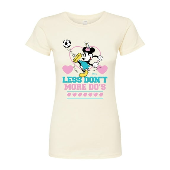 Disney - Less Dont More Dos Soccer - Juniors Fitted Graphic T-Shirt