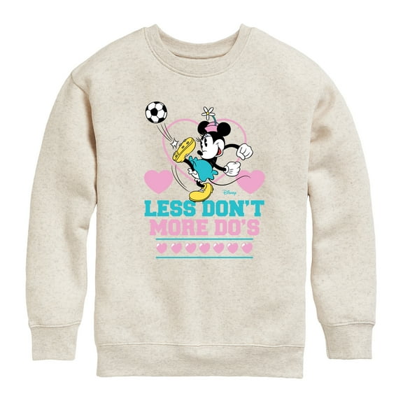 Disney - Less Dont More Dos Soccer - Toddler & Youth Crewneck Fleece Sweatshirt