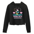 thumbnail image 1 of Disney - Less Dont More Dos Tennis  - Juniors Cropped Pullover Hoodie, 1 of 5