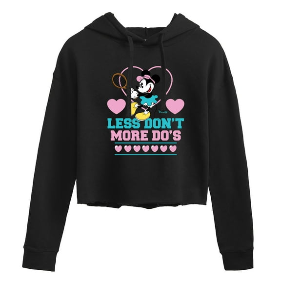 Disney - Less Dont More Dos Tennis  - Juniors Cropped Pullover Hoodie