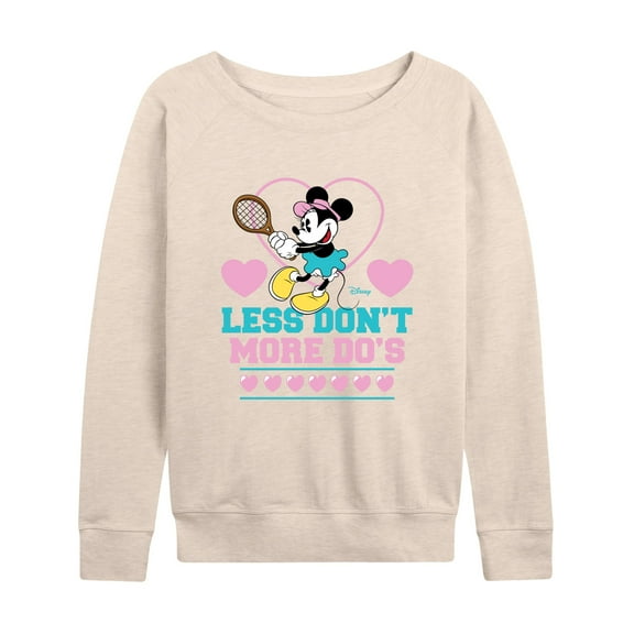Disney - Less Dont More Dos Tennis - Women's Lightweight French Terry Long Sleeve Shirt