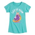 thumbnail image 1 of Disney - Let It Snow Girls' Fitted Short Sleeve Graphic T-Shirt, 1 of 5