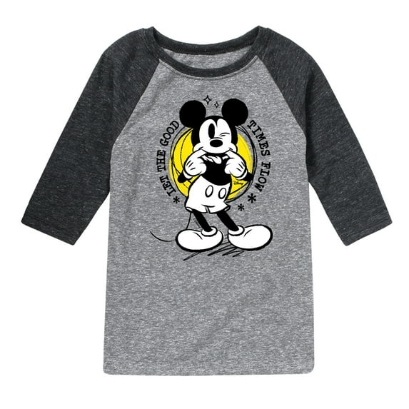 Disney - Let The Good Times Flow - Toddler & Youth Raglan Graphic T-Shirt