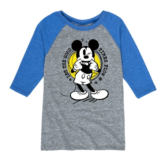 Disney - Let The Good Times Flow - Toddler & Youth Raglan Graphic T-Shirt