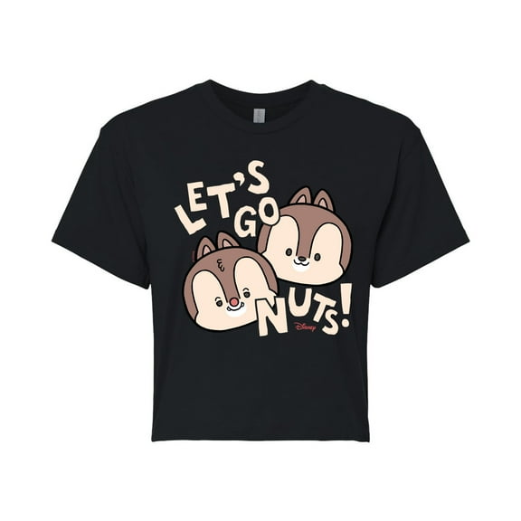 Disney - Let's Go Nuts - Juniors Cropped Cotton Blend T-Shirt