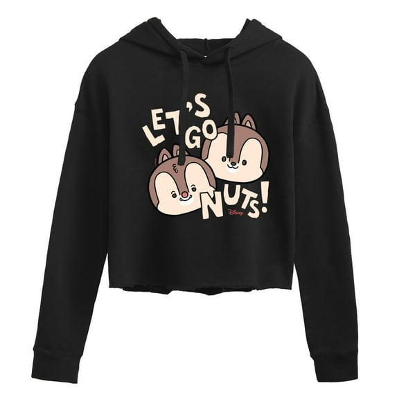 Disney - Let's Go Nuts - Juniors Cropped Pullover Hoodie