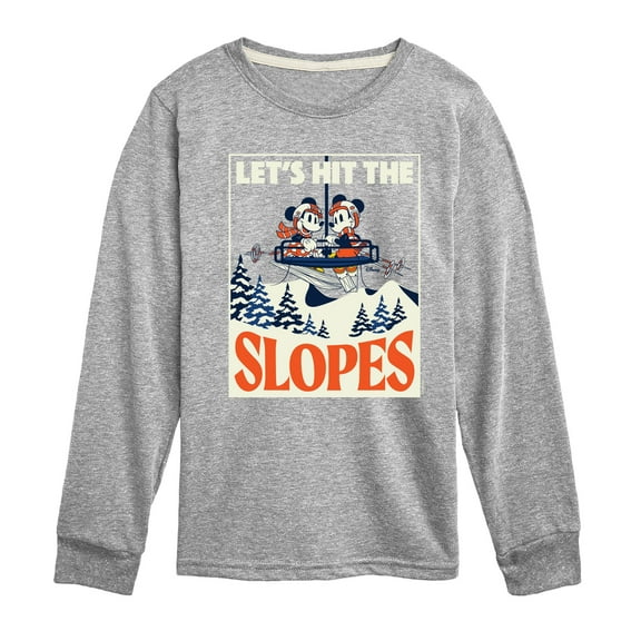 Disney - Let's Hit The Slopes - Toddler & Youth Long Sleeve Graphic T-Shirt