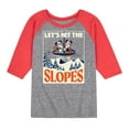 thumbnail image 1 of Disney - Let's Hit The Slopes - Toddler & Youth Raglan Graphic T-Shirt, 1 of 6