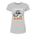 thumbnail image 1 of Disney - Lets Hit The Slopes - Juniors Fitted Graphic T-Shirt, 1 of 5