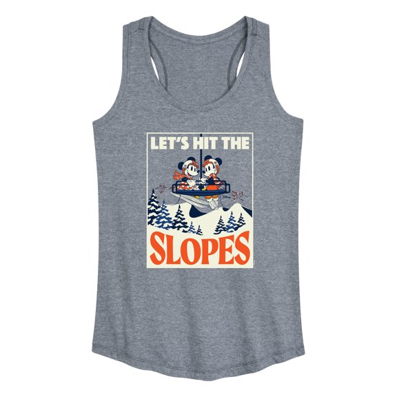Disney - Lets Hit The Slopes - Women's Racerback Tank Top