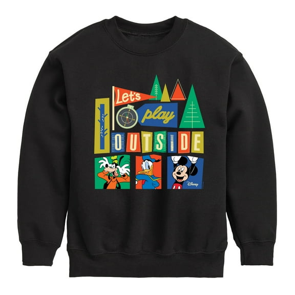 Disney - Lets Play Outside - Toddler & Youth Crewneck Fleece Sweatshirt