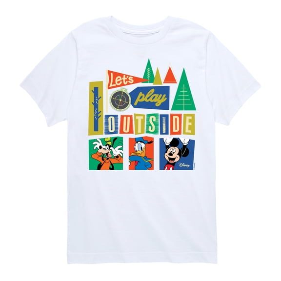 Disney - Lets Play Outside - Toddler & Youth Short Sleeve Graphic T-Shirt