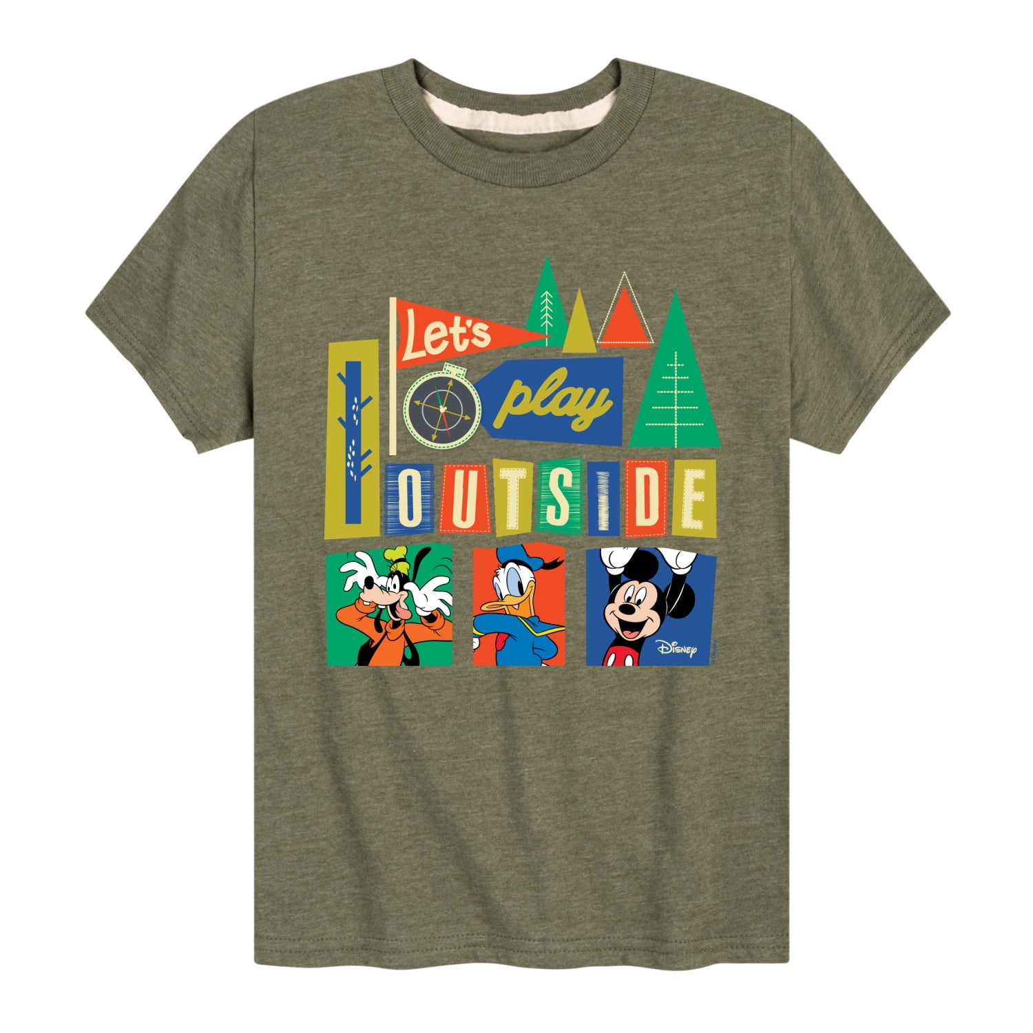 Disney - Lets Play Outside - Toddler & Youth Short Sleeve Graphic T ...