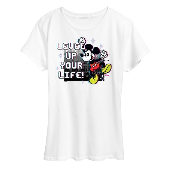 Disney - Level Up Your Life Mickey - Women's Short Sleeve Graphic T-Shirt