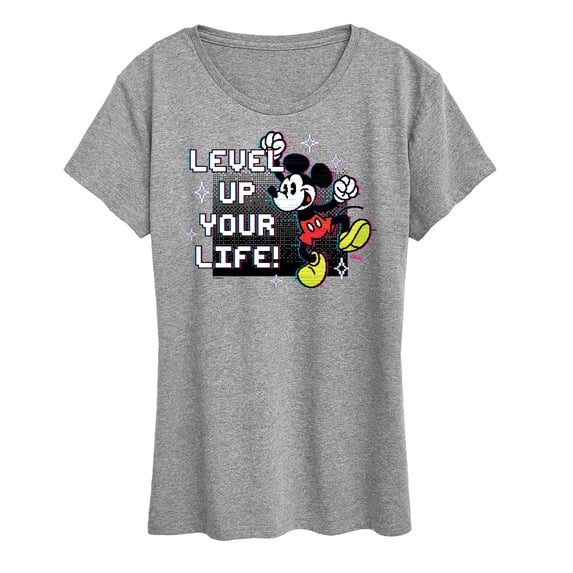 Disney - Level Up Your Life Mickey - Women's Short Sleeve Graphic T-Shirt