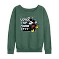 thumbnail image 1 of Disney - Level Up Your Life - Women's Lightweight French Terry Long Sleeve Shirt, 1 of 5