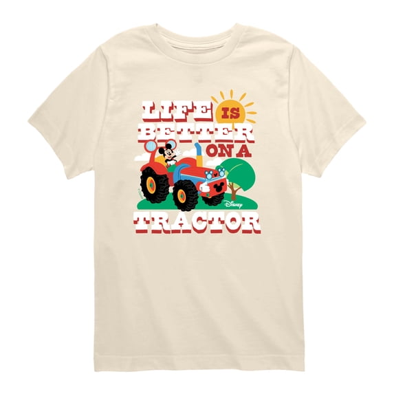 Disney - Life Is Better On A Tractor - Toddler Boys Short Sleeve Graphic T-Shirt