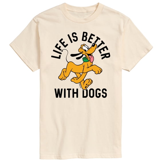 Disney - Life is Better With Dogs - Men's Short Sleeve Graphic T-Shirt
