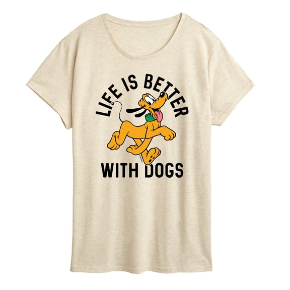 Disney - Life is Better With Dogs - Women's Short Sleeve Graphic T-Shirt