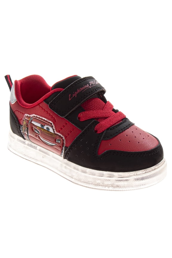 Disney Lightning Mcqueen Boys Sneakers (Toddler Little Kids), Red Black, Size: 6