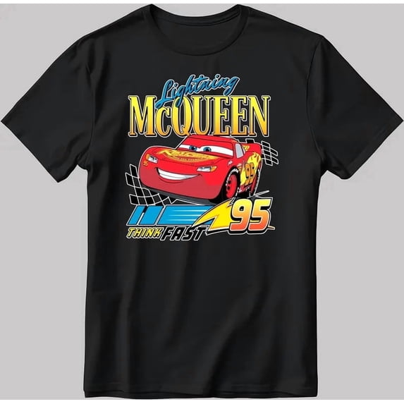 Disney Lightning McQueen Racing Champion Think Fast Radiator Springs T-shirt