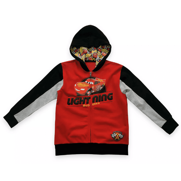 Disney Lightning McQueen Zip Up Hoodie for Boys Cars