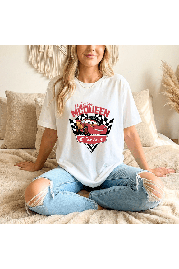 Disney Lightning Mcqueen Vintage Pixar Cars Lightning 95 T-Shirt All Size S-5XL