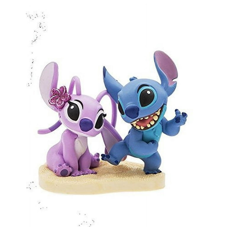 Disney Lilo and Stitch 3 Stitch with Girl Friend Angel PVC Figure Figurine Wedding Cake Topper Collectible Toy