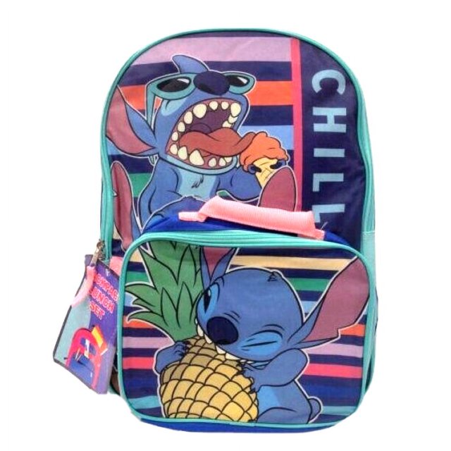 Disney Lilo And Stitch Backpack With Detachable Lunch Box
