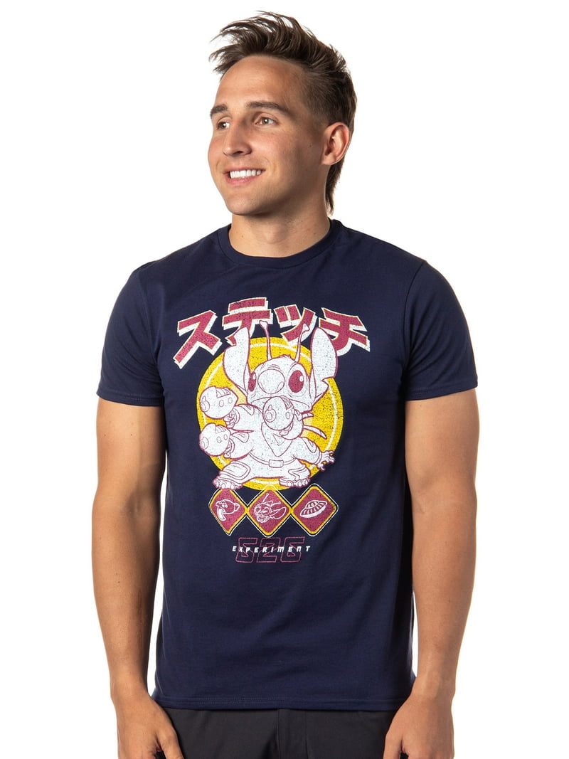 Disney Lilo And Stitch Men's Experiment 626 Kanji Graphic Print T