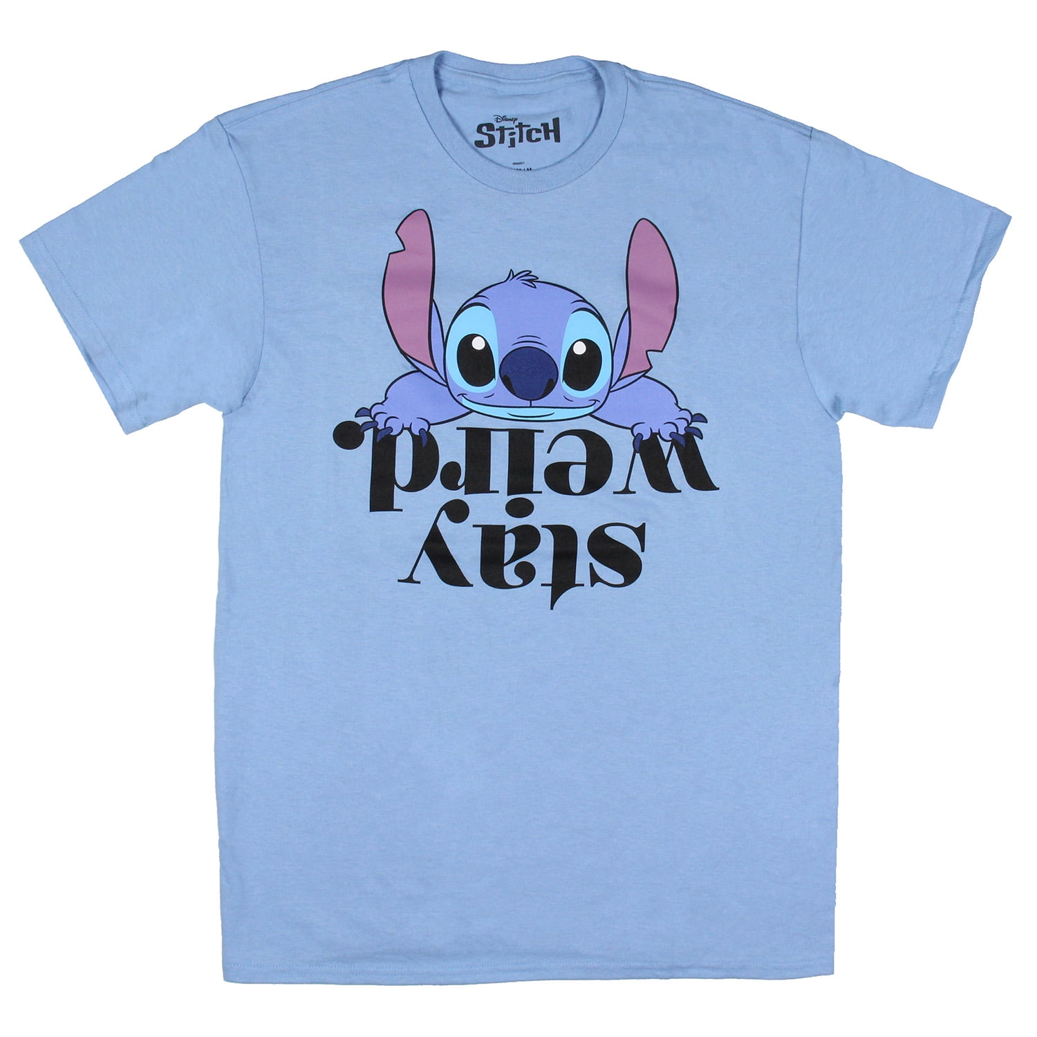 Disney Lilo And Stitch Mens' Upside Down Stay Weird Graphic Print T ...