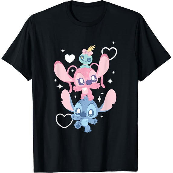 Disney Lilo And StitchThe Series Stack Hearts T-Shirt