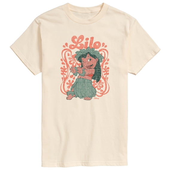 Disney - Lilo Floral Frame - Men's Short Sleeve Graphic T-Shirt