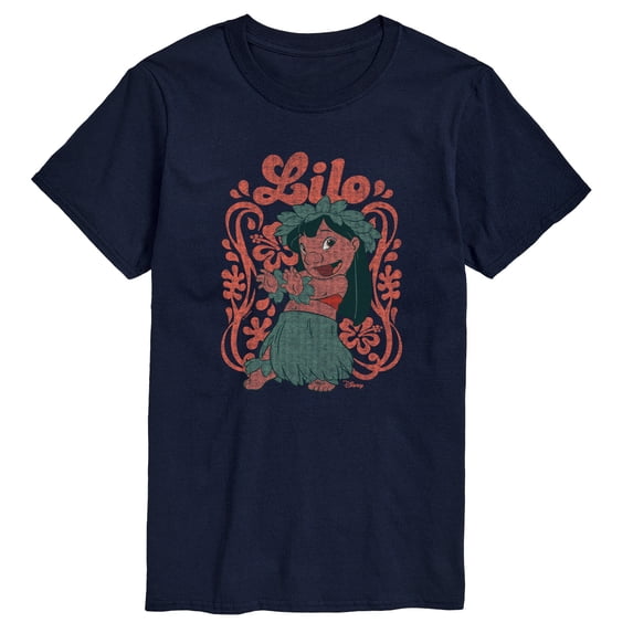 Disney - Lilo Floral Frame - Men's Short Sleeve Graphic T-Shirt