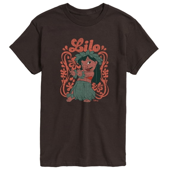Disney - Lilo Floral Frame - Men's Short Sleeve Graphic T-Shirt