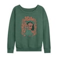 thumbnail image 1 of Disney - Lilo Floral Frame - Women's French Terry Long Sleeve Pullover, 1 of 4