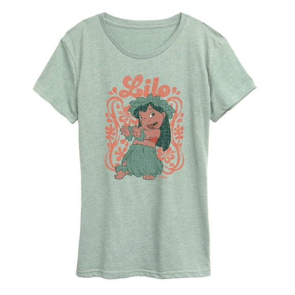 Disney - Lilo Floral Frame - Women's Short Sleeve Graphic T-Shirt
